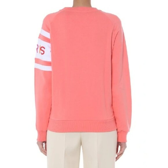Givenchy Contrasting Stripes Coral Pink Raglan Hoodie - Picture 6 of 16